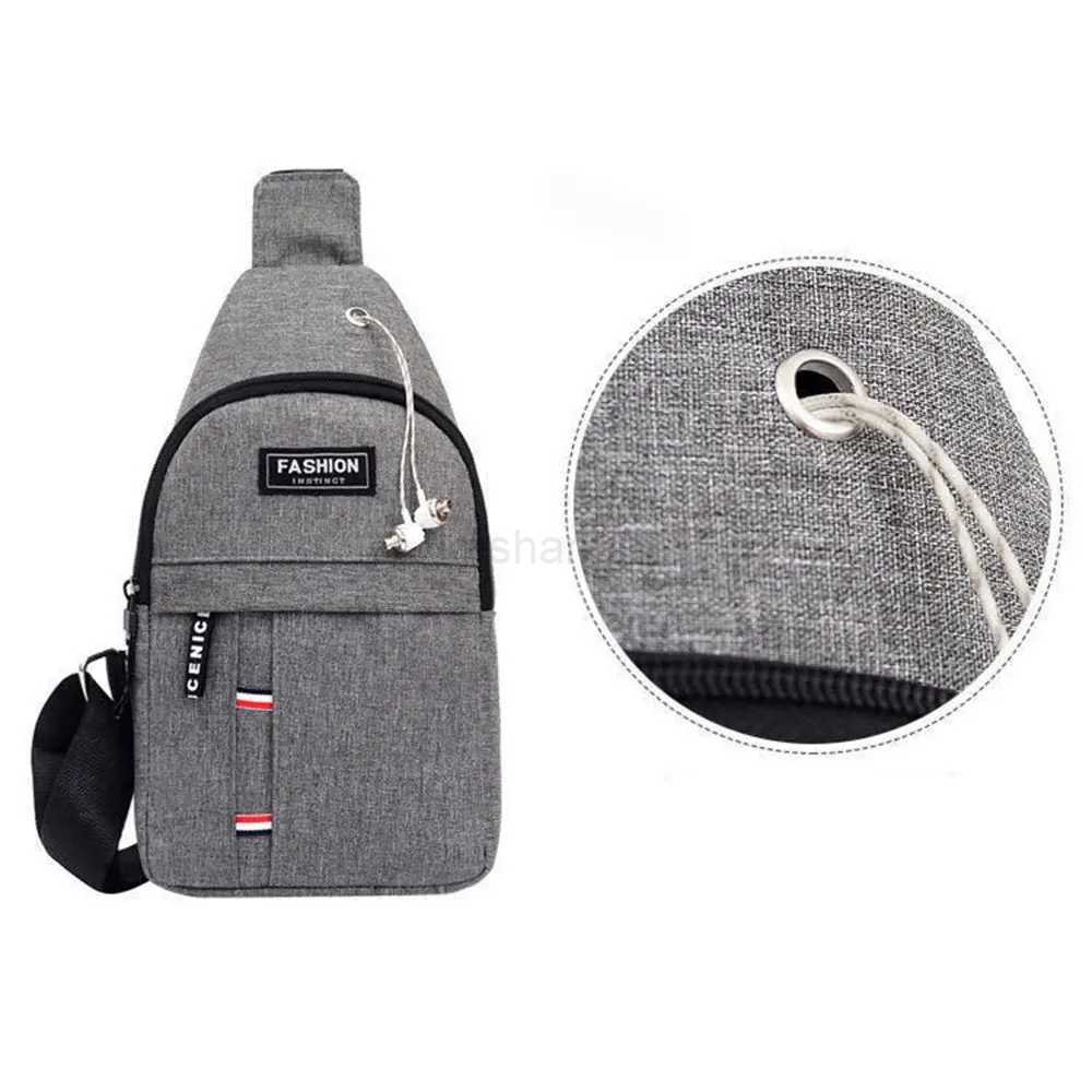 Men Chest Bag New Fashion Korean-Style Casual Sports Waterproof Shoulder Crossbody Bag Cross Body Chest Bag Daypack BackpackXJ240720
