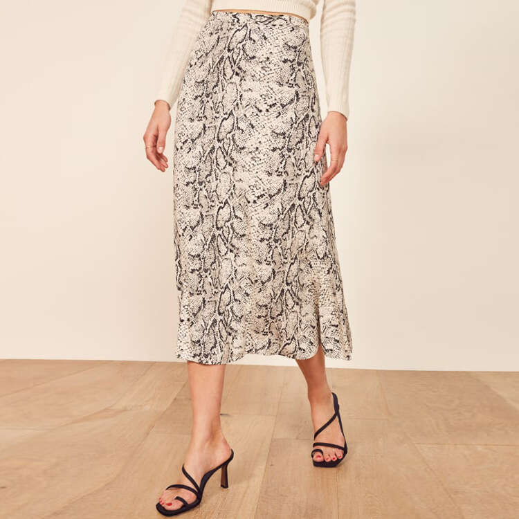 R Ref Half Women S Summer Polyester Fiber Mid Length High Waist Hip Wrapping Daisy Floral Skirt Bifurcated Self Cultivation Oversize Dress Denim Dress