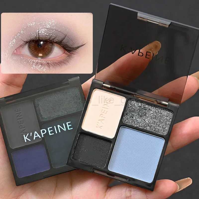 4 Colors Cool Toned Eyeshadow Palette Black Smokey Eyeshadow Matte Glitter Shimmer Palette Smoky Eye Shadow Eye Pigment Palettes zxx240720