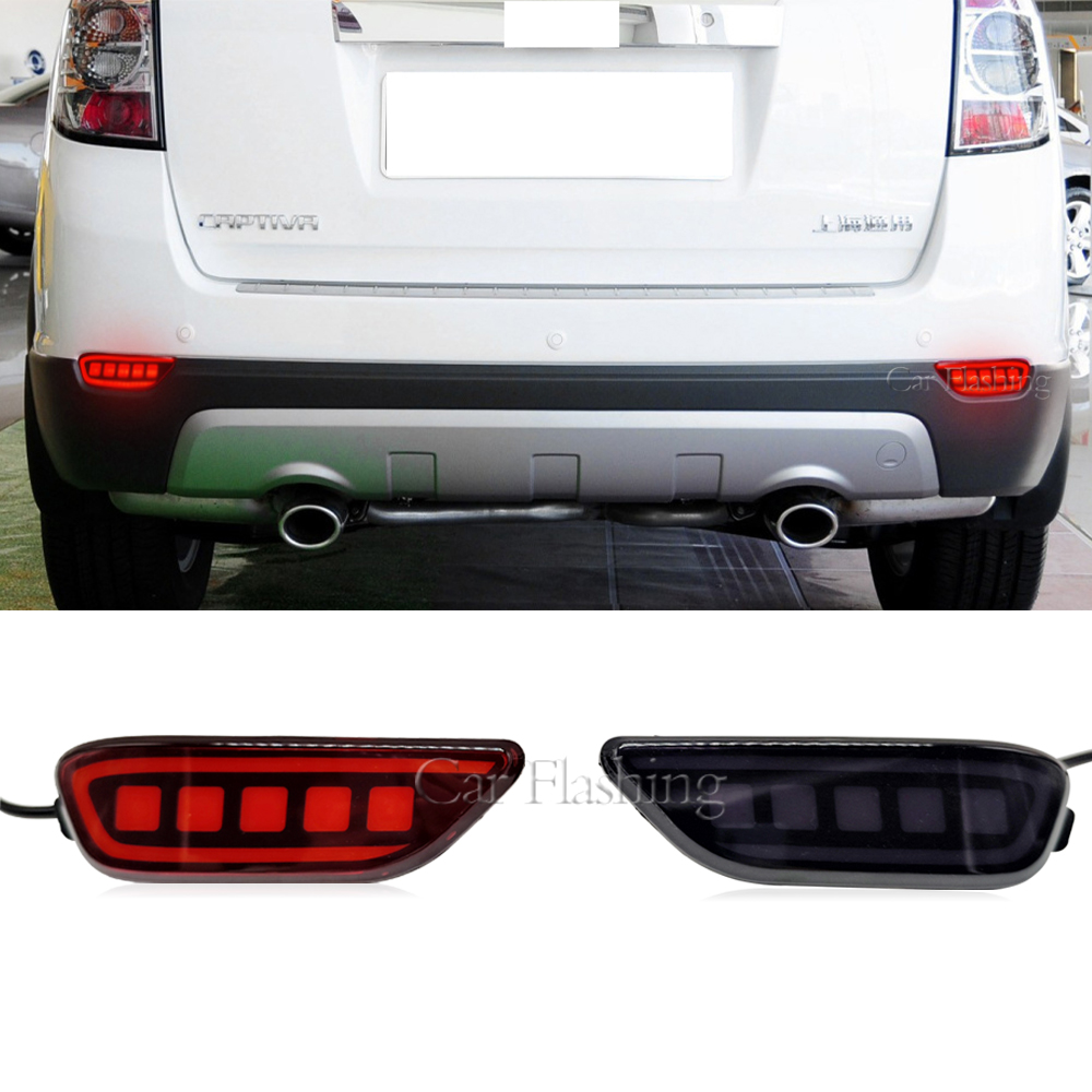 Car LED Rear Bumper Reflector Light For Chevrolet Captiva 2008 2009 2010 2011 2012 2013 2014 Brake Dynamic Turn Signal lamp