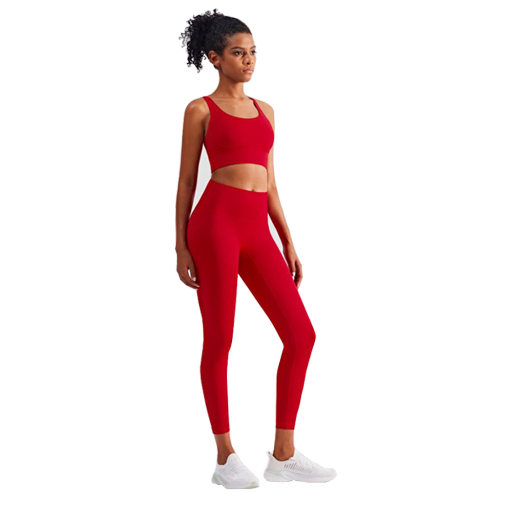 Nylon Women's Yoga Pants Solid Color High Waist Stretchy Fitness Girls Ninth Sport Leggings T Shape Soft Elastic Push-UP Tights