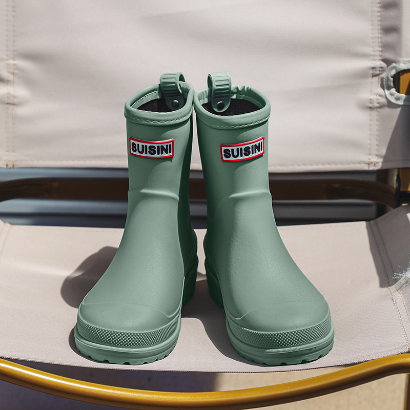 Water Boots Woman for Rain Rubber Shoes Waterproof Galoshes Garden Working Fishing Ankle Chunky Rainboots Kitchen Shoes2023 8182