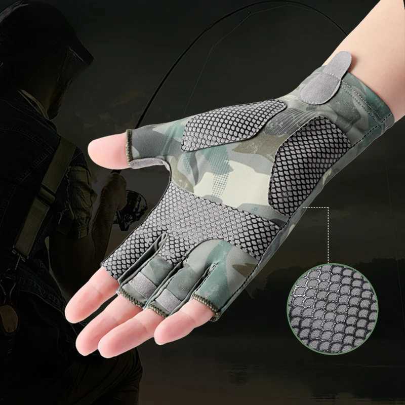 Sports Gloves Fishing Gloves Half Finger Sun Protection Cycling Gloves Fitness Gym Sun Glove for Women Men Outdoor Sports Breathable Anti-Slip z240720