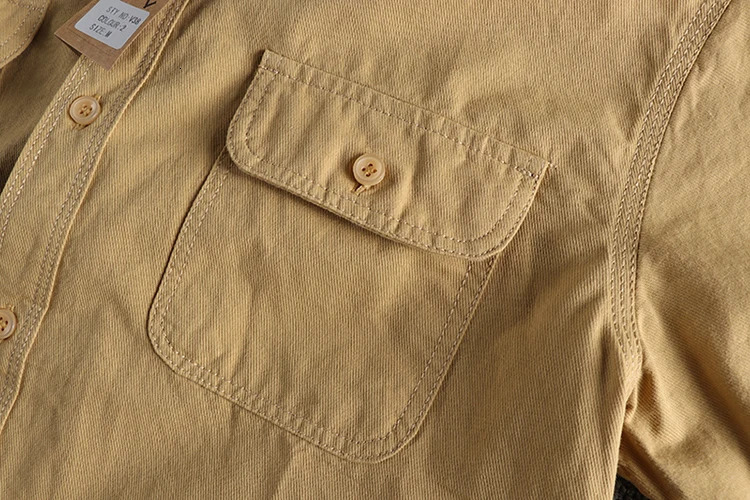 100% Cotton Plain Workwear Shirts for Men Spring Autumn Simple Basic Blank Long Sleeve Blouse Casual Loose Retro Fall Daily Tops 240715