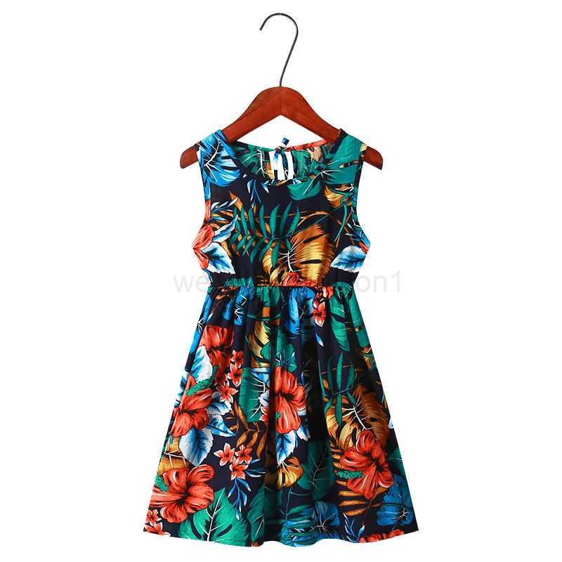 Kids Summer Dress For Girls Bohemia Sleeveless Flower Princess Party Dresses Up Floral Children Clothing Vestidos 3 6 8 9 10 YXJ240720