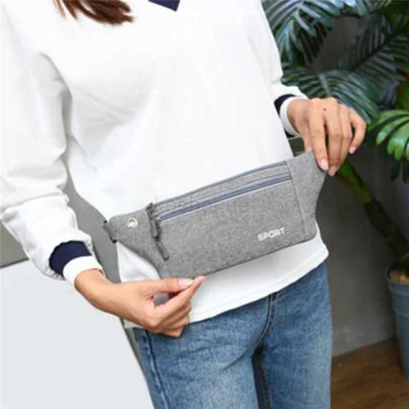Fashion Waterproof Canvas Women Phone Bag Waist BagsXJ240720