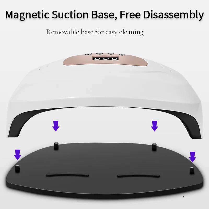 X8MAX 57 UV LEDs Professional 150W Nail Potherapy Machine Simulated Sunlight Nail Dryer Lamp Manicure Tool Salon Equipment 240719