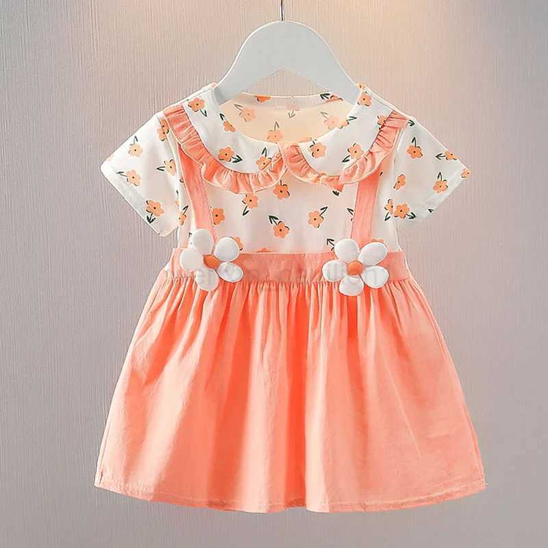 Princess Costume Summer Baby Girl Dress Doll Collar Wedding Birthday Party Outfit Toddler Girl Clothing Children Lovely A1087-1XJ240720