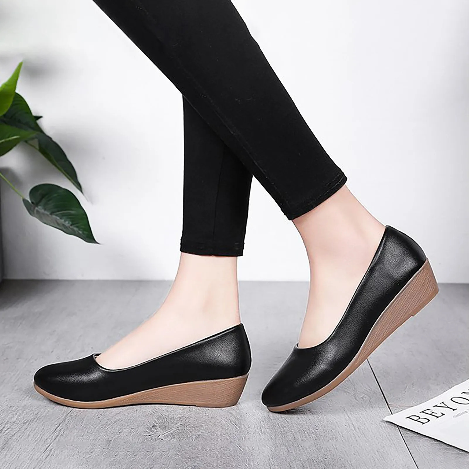 Strap Dress Sandals Women Wedge Heel Mouth And Medium Single Shoes Fashion Round Spring Summer Toe Womens Boots 240718