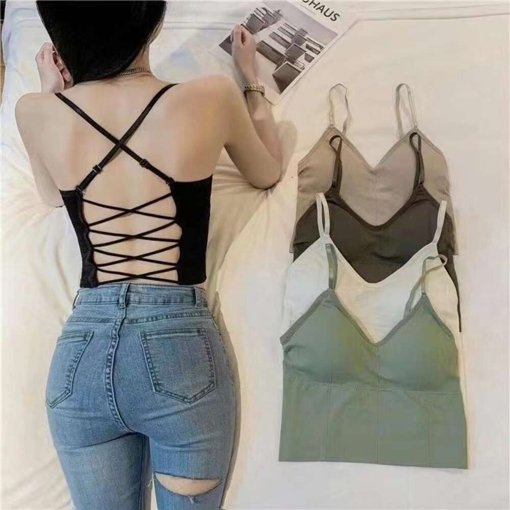 Sports bra, women's shock-absorbing gathering underwear, no steel ring vest, sports yoga, fiess, versatile outerwear