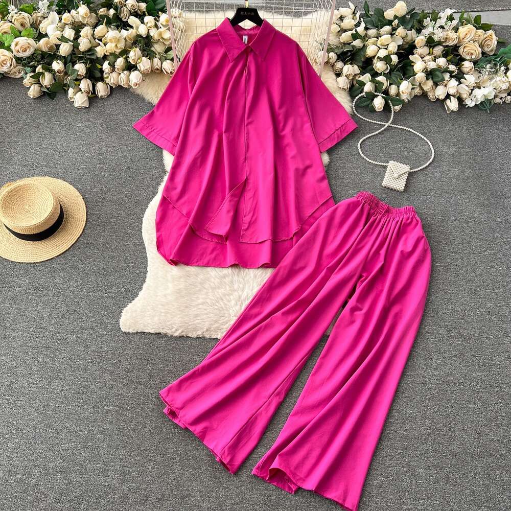 Scrubs Two Piece Set Women Undefined New Product Gentle Wind Show Thinness Solid Fashion Popular Temperament Waist Bifurcated