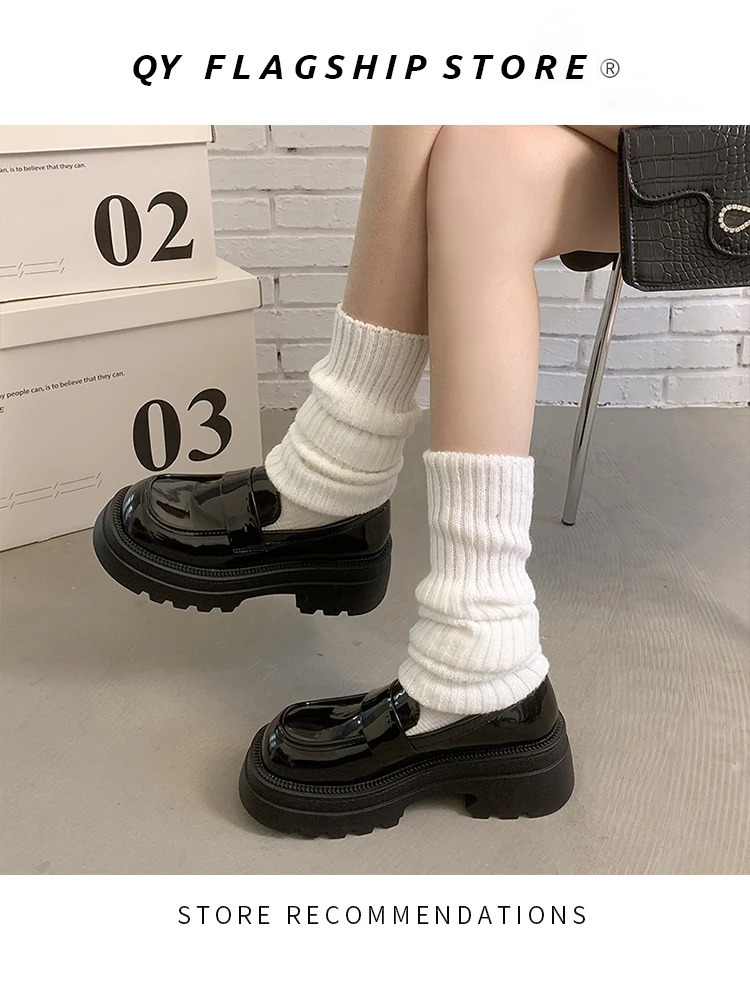 Round Toe Womens Derby Shoes Casual Female Sneakers Loafers With Fur Clogs Platform British Style Autumn Shallow Mouth Leather S 240708