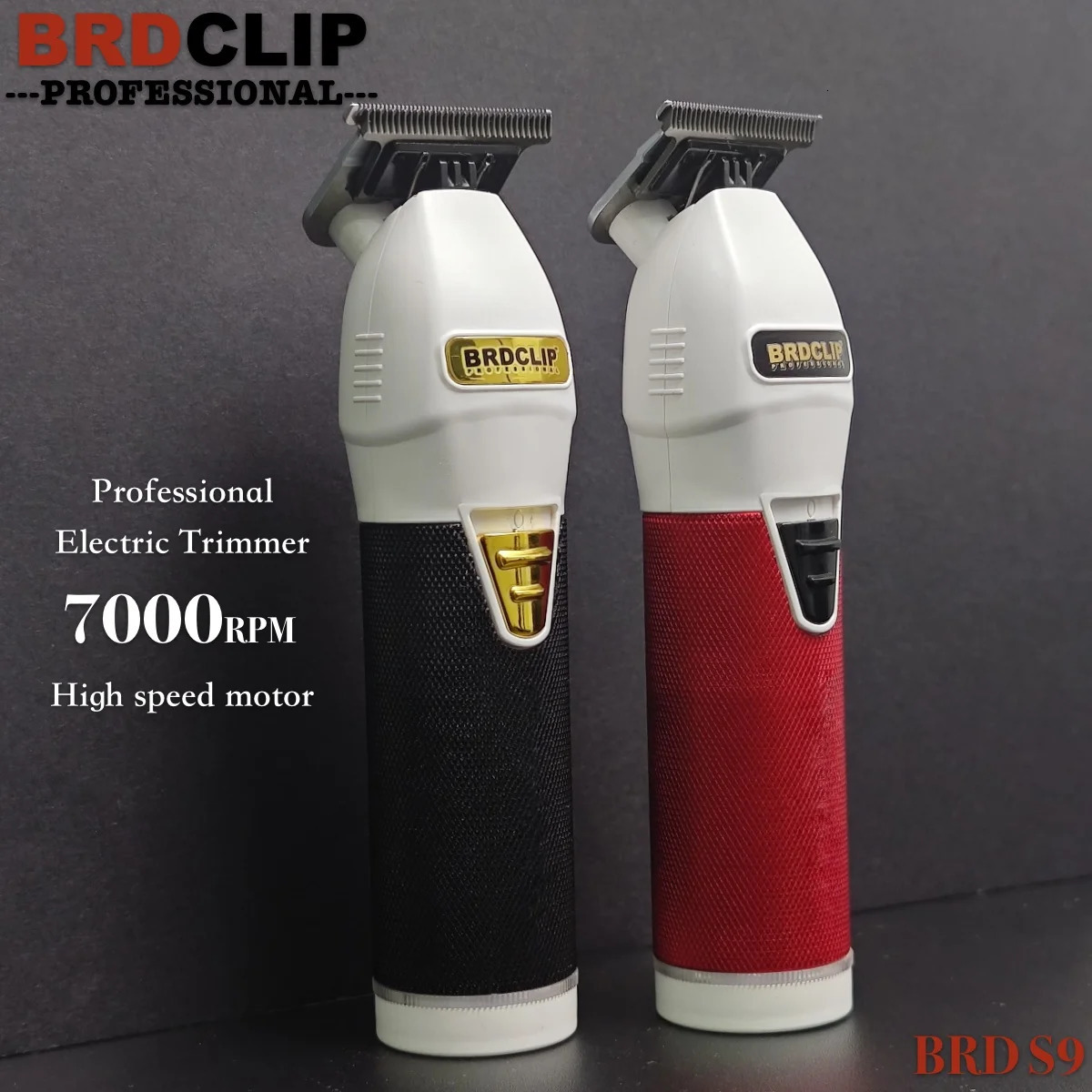 BRDCLIP BRD-S9 Professional Electric Trimmer Carbon Steel Blade Clipper Barber Shop Salon Hairdressing The Head Beard for Man 240712
