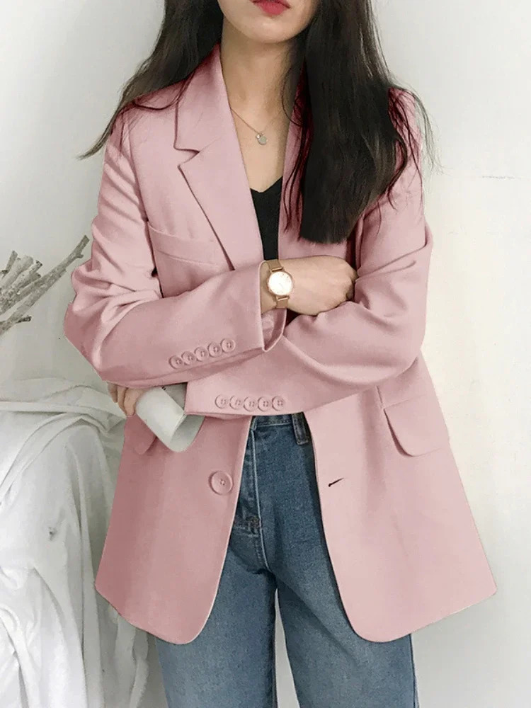 Office Lady Blazer for Women Elegant Stylish Classy Korean Style Womens Blazers Coats Spring Casual Top Women Jacket Clothing 240715