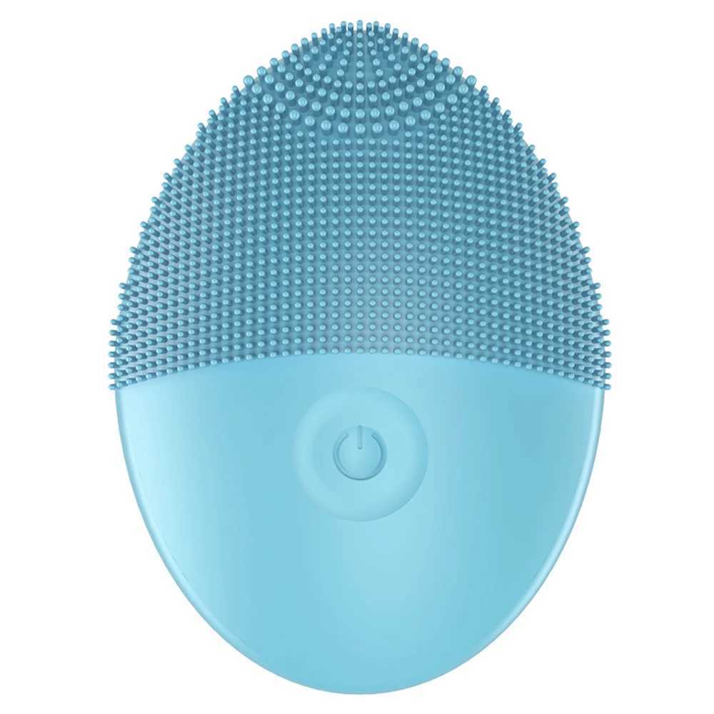Cleansing Tools Electric facial cleaning brush silicone ultrasonic vibration facial cleaning machine deep hole blackhead cleaning tool y240720