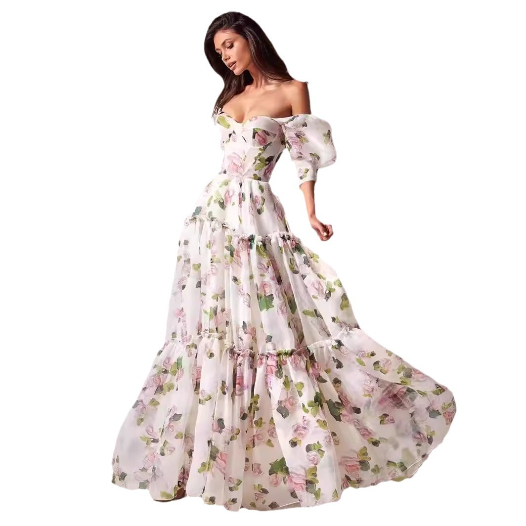 New spring and summefashion, organza fairy style long style temperament evening dress