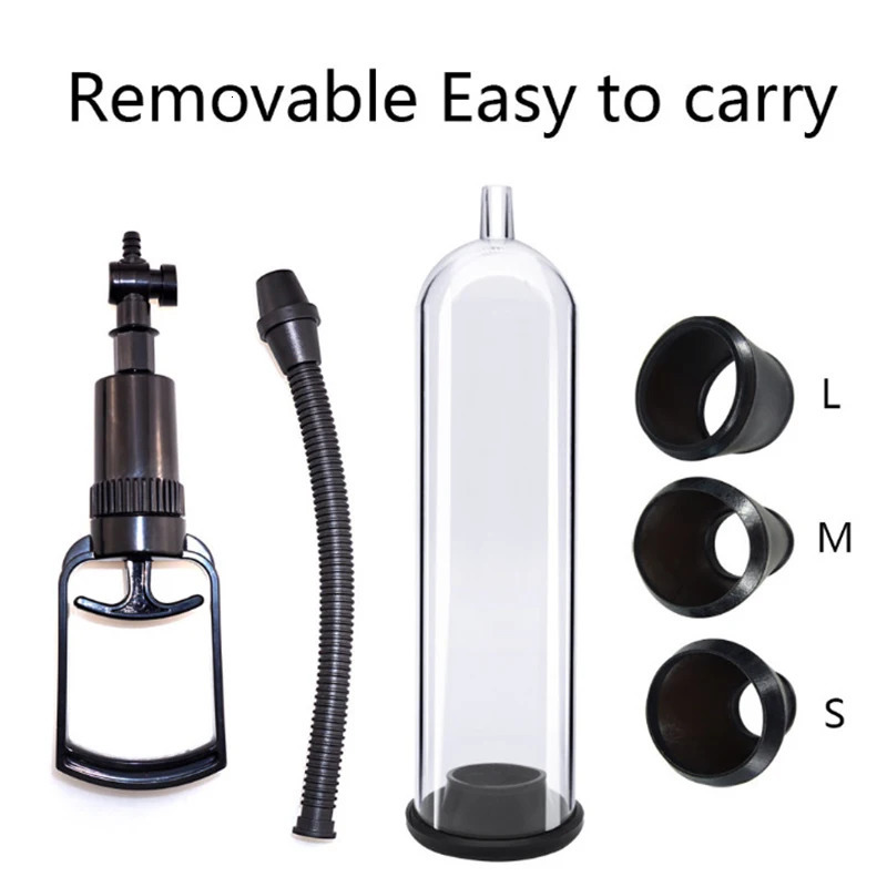 Manual penis pump sex toys for men enlargement vacuum enhancement male masturbator adult extender too 240711