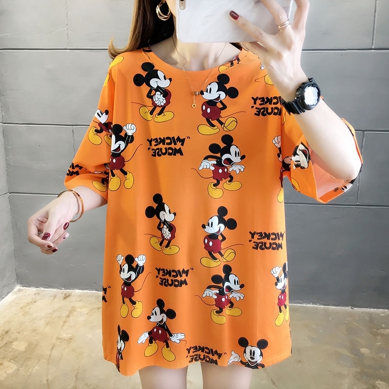 Large T-shirt Women's Short Loose Plus Size Half Sleeve Tops