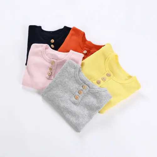 2PCS Cotton Casual Preschool Childrens Baby Girls Boys Pajama Set Long Sleeve Solid Zipper Top+Pants Set Pajama SetW240716