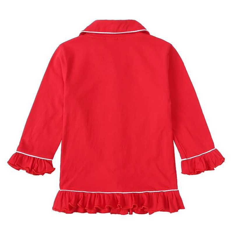 Childrens clothing set childrens pajamas set new style casual clothing Christmas clothing pleated baby pajamas set cotton pajamasW240716