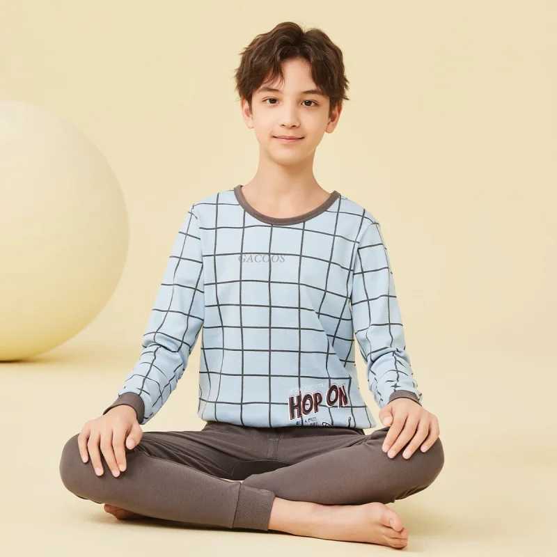 Winter cotton sleepwear for boys and girls childrens home clothing childrens sleepwear teenagers sleepwear 8 10 12 15 18YW240716