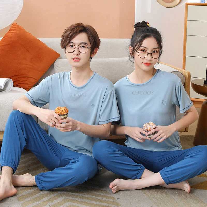 Summer Boys Solid Pajamas Children Sleepwear Teenage Modal Night Pajamas Clothes Suit Pijamas for Kids Girl 9 10 12 16 18 YearsW240716