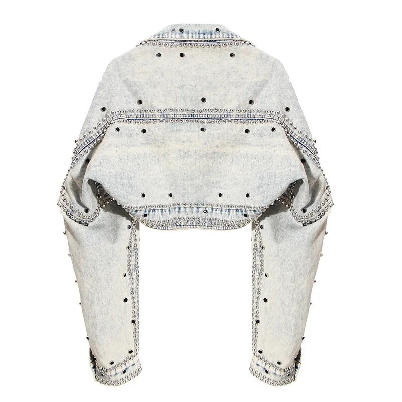 Short Denim Coat Women Y2k Cotton Spring Autumn Ropa Jeans Punk Gothic Bomber Jacket Windbreaker Vintage Jackets Korean 240717