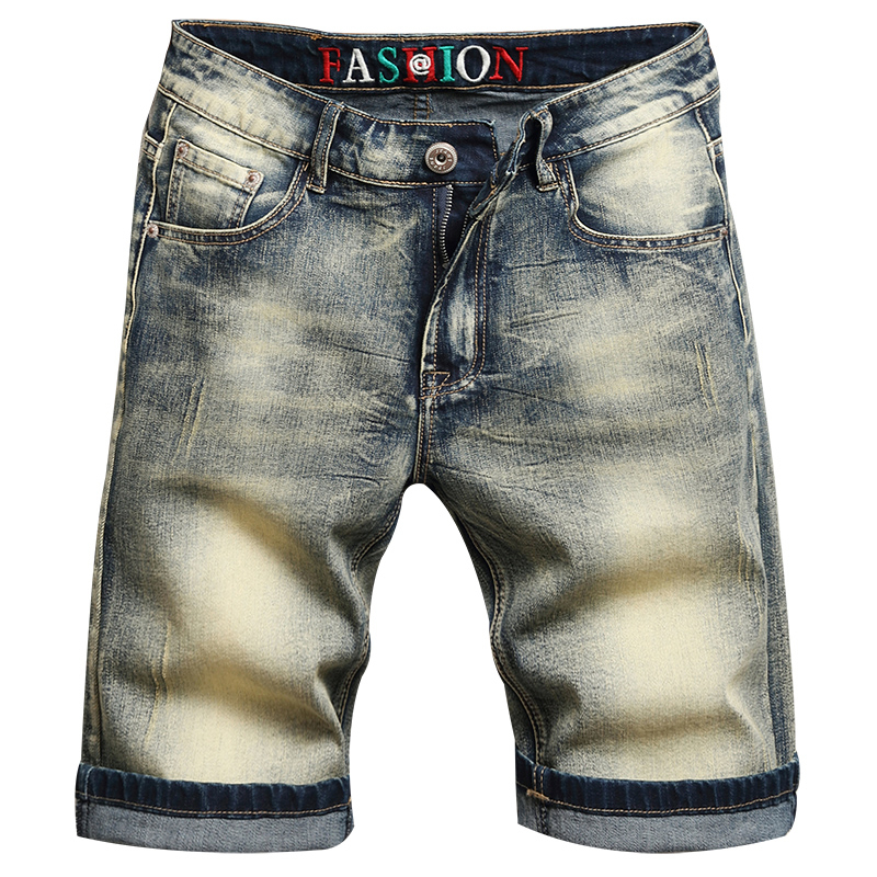 2024 New Denim Shorts Men's Mid pants Straight leg Horse Fashion Brand Summer 5/5 Pants