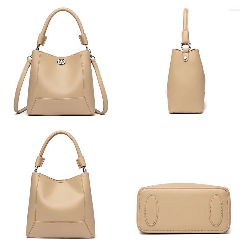 free shipping Shoulder Bags 2024 Women's Handbag High Quality Soft Leather Female Bag 3-Layer Large Capacity Girl Tote Bolsas Sac A Main