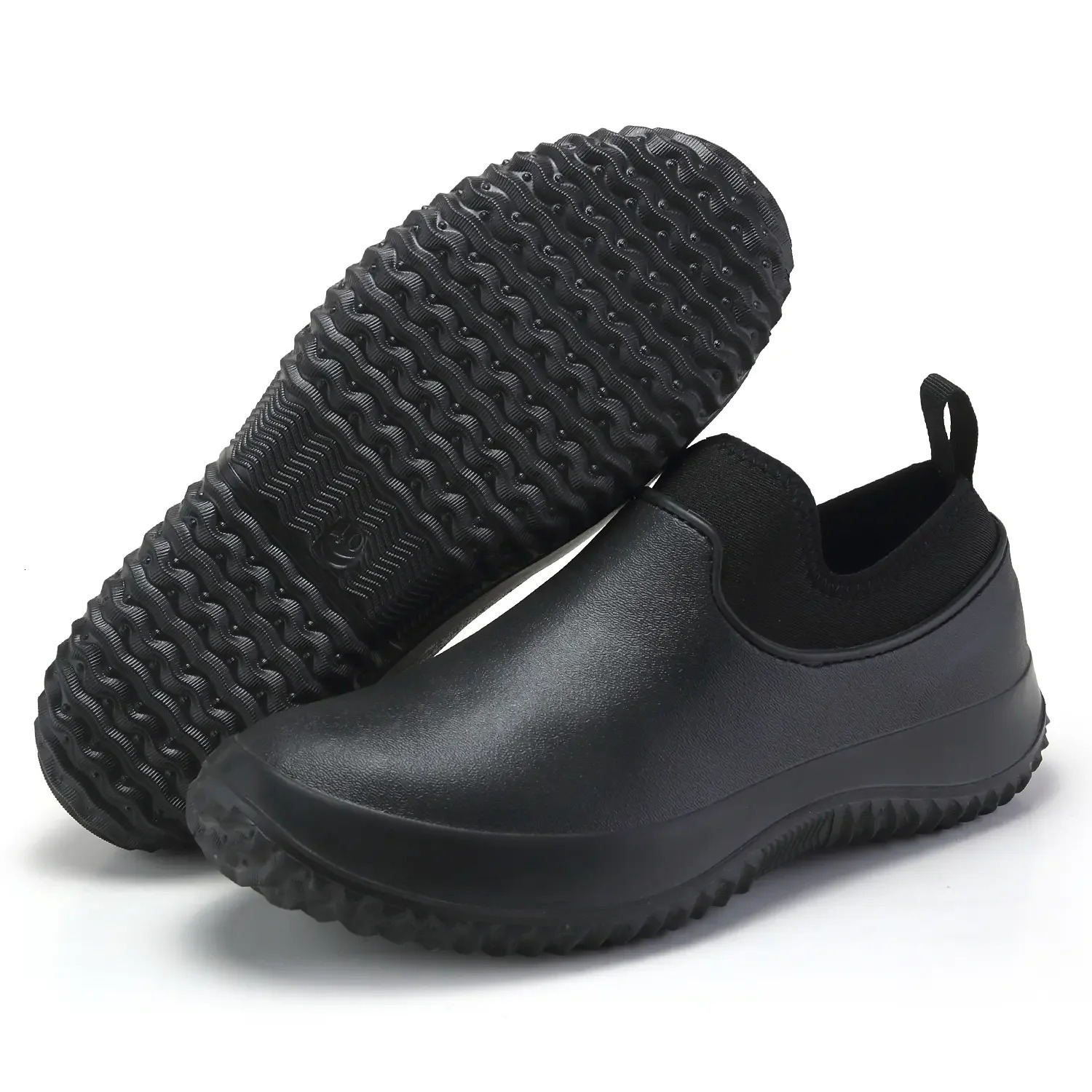 Men Chef Shoes Non Slip Work Sneakers Breathable Slip on Unisex Clogs Women Casual Walking Rain Shoes Plus Size 240712
