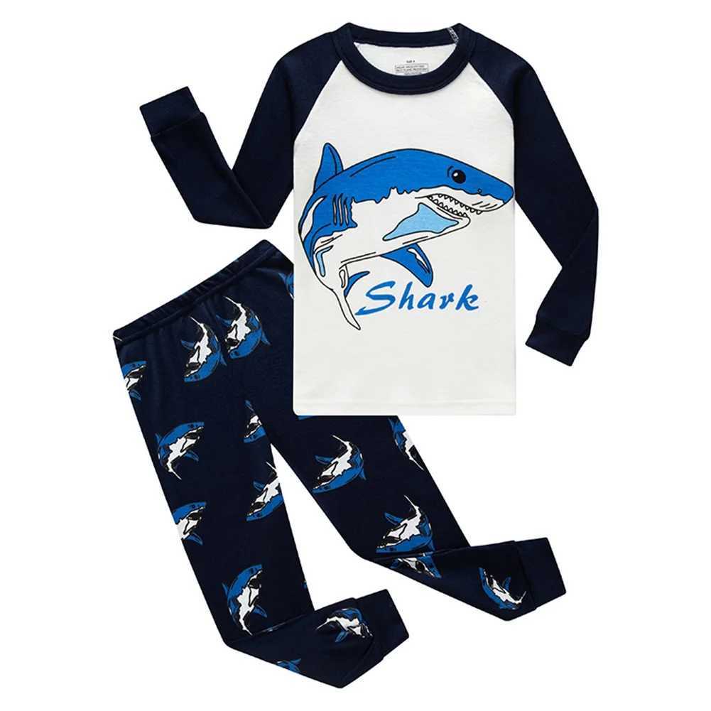 Boys Pajama Set Autumn Spring Childrens Shark Dinosaur Baby Pajama Sleep SetW240716