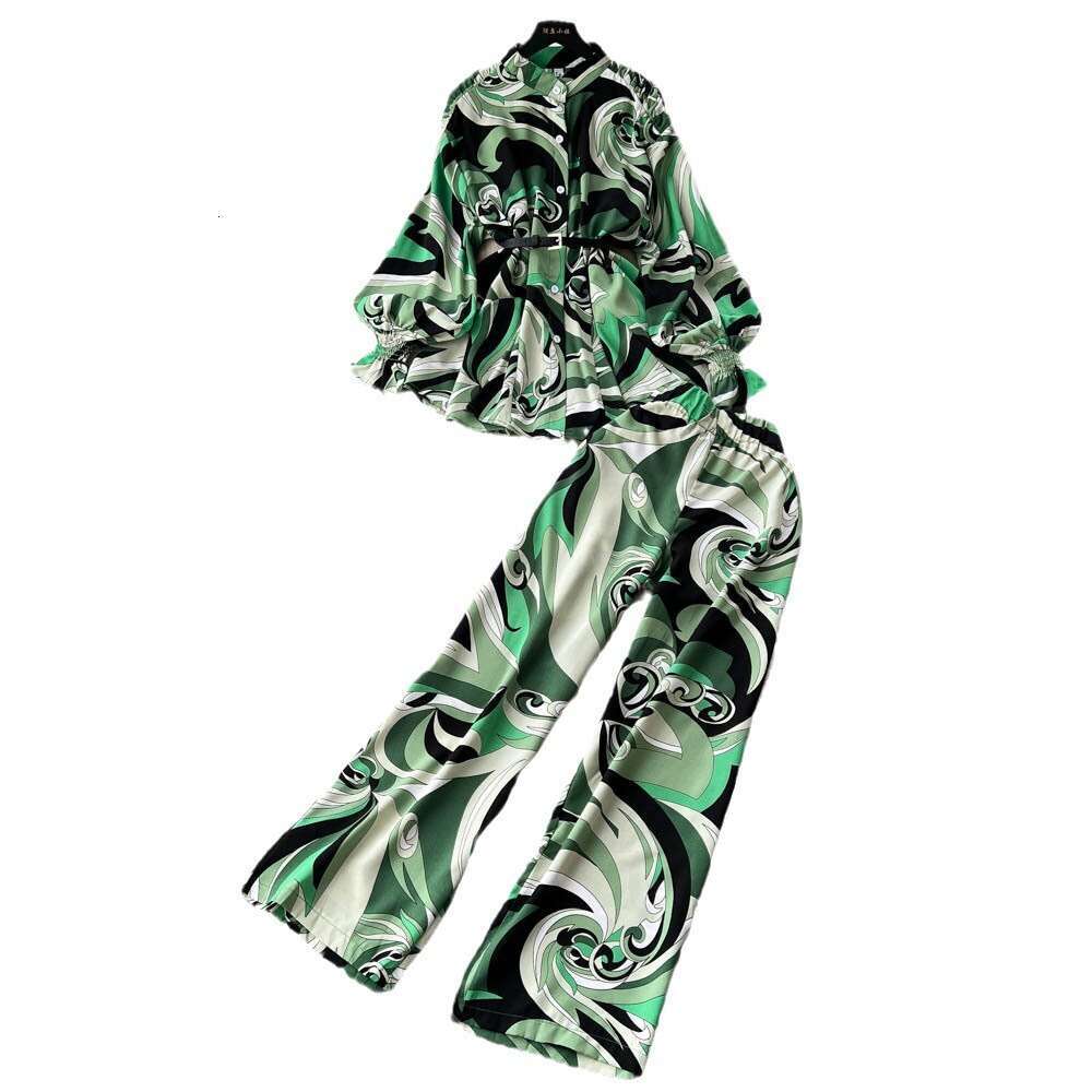 Zip Up New Product High Elasticity Show Thinness Non-ironing French Gentle Wind Printing Temperament Novelty Sexy Waist Self-cultivation
