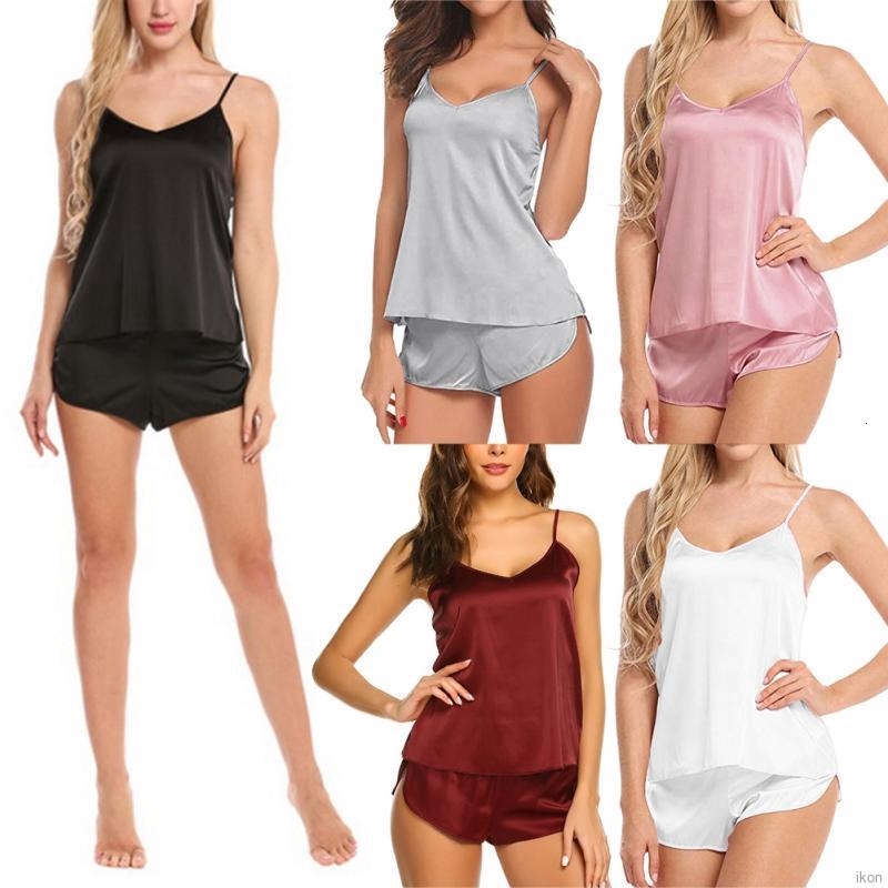 Women's Sleepwear JRMISSLI pyjamas women 7 pieces pajamas sets satin silk Sexy lingerie home wear slpwear pyjamas set pijama woman T240523