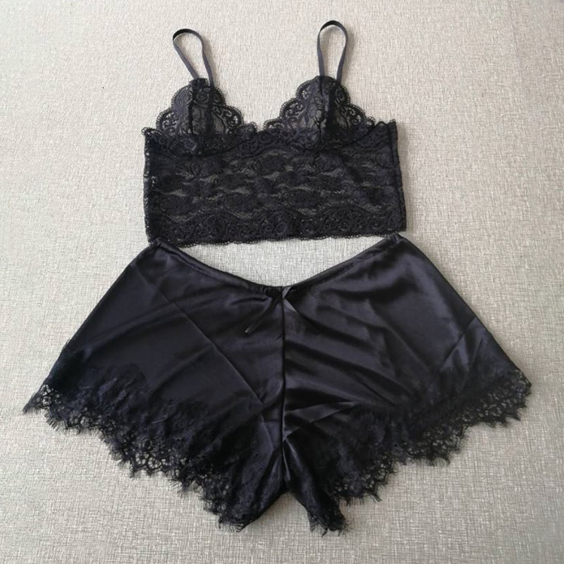 Sexy Fun Set Black Lace Sling Multicolor Pama Shorts Women