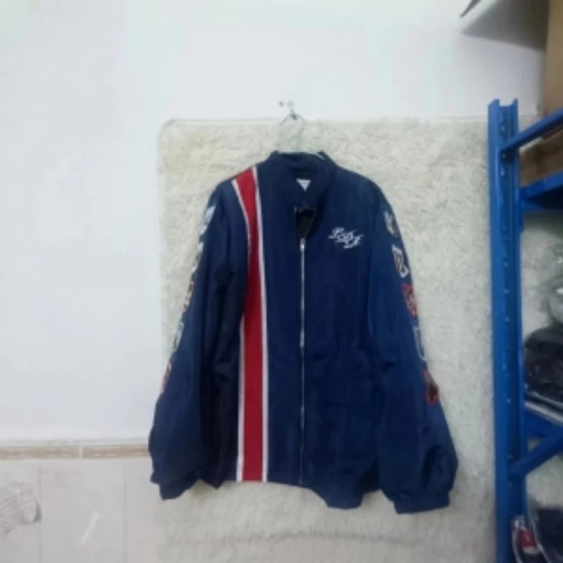 LDR Embroidery Patch Racing Jacket Commemorative Navy Blue Mens and Womens Lana Del TShirt Apparel 240719