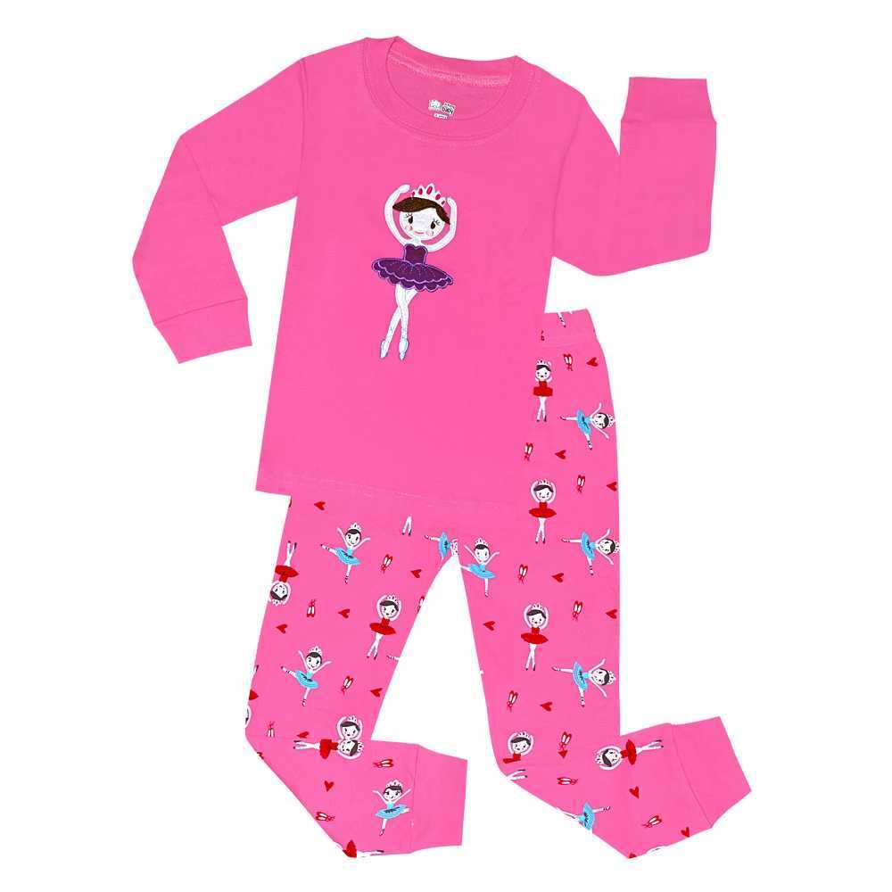 Preschool Baby Pajama Set Ballet Dance Girls Pajamas Childrens Pajamas Cotton Childrens PajamasW240716