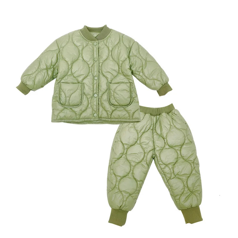 1-6 Years Old Kids Baby Winter Clothes Sets Boys Girls Warm Padded JacketPants 2 Pieces Suit Autumn Korean Casual Outfits 240713