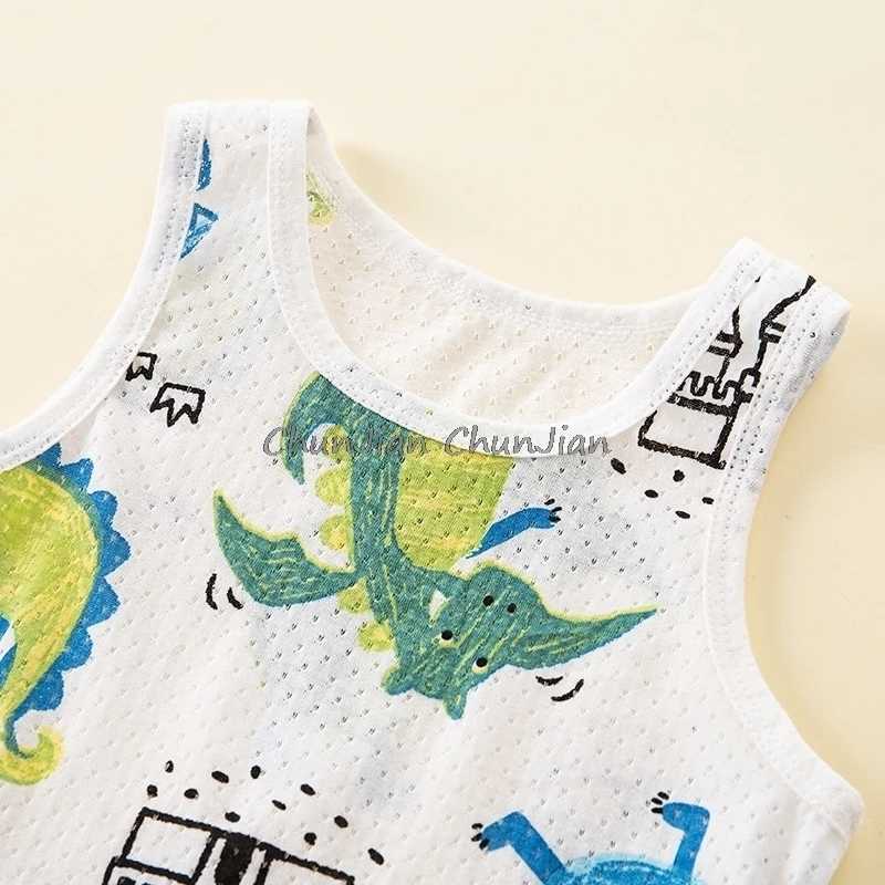 Girls summer sleepwear set boys sleeveless vest sleepwear childrens sleepwear girls summer sleepwearW240716