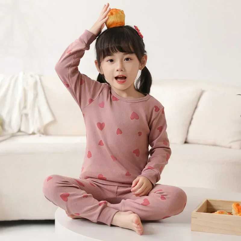 Spring and autumn baby girl clothing pajama set childrens pajamas childrens pajamas cotton pajamas childrens home clothing 4 6 8 10 12YW240716