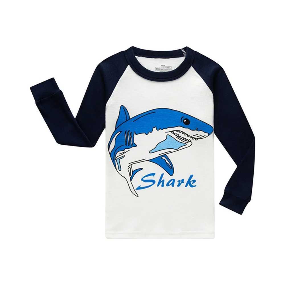 Boys Pajama Set Autumn Spring Childrens Shark Dinosaur Baby Pajama Sleep SetW240716