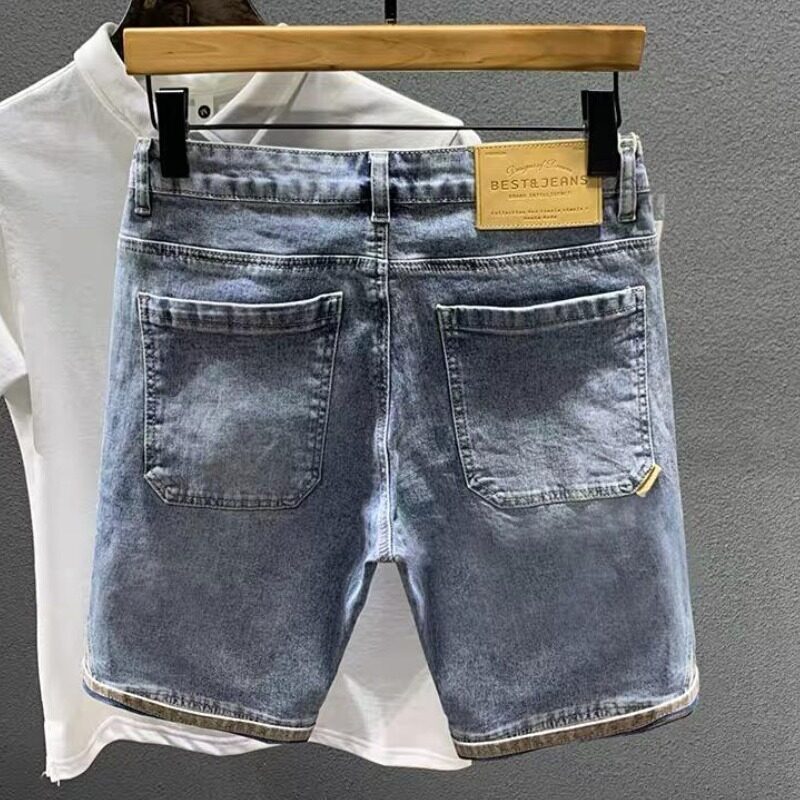 Men's torn denim shorts Korean version new high-quality trend old dad thin section of the Harlan handsome teenage men's pants