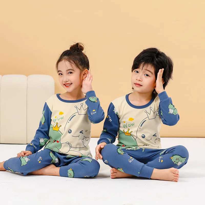 Youth sleepwear short sleeved 100% pure cotton sleepwear big childrens clothing set childrens sleepwear girls sleepwear 10 12 14 16 years oldW240716