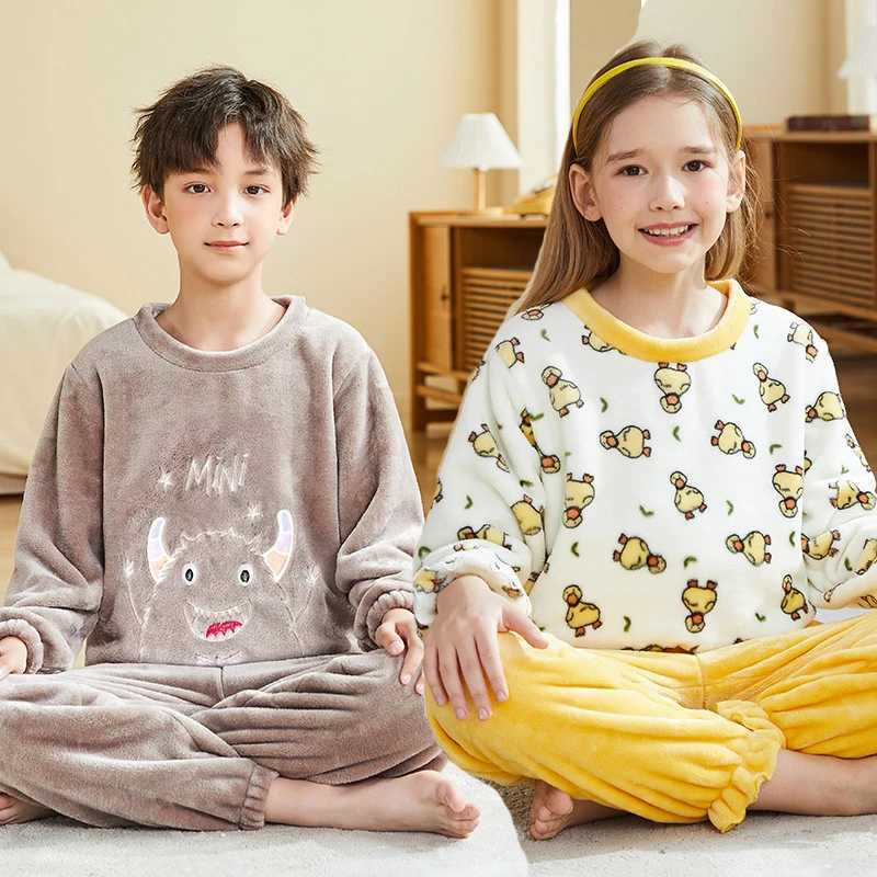 Boy and girl animal pajamas 9 10 12 16 year old childrens pajamas teenage girls wool pajamas baby pajamas childrens pajamasW240716