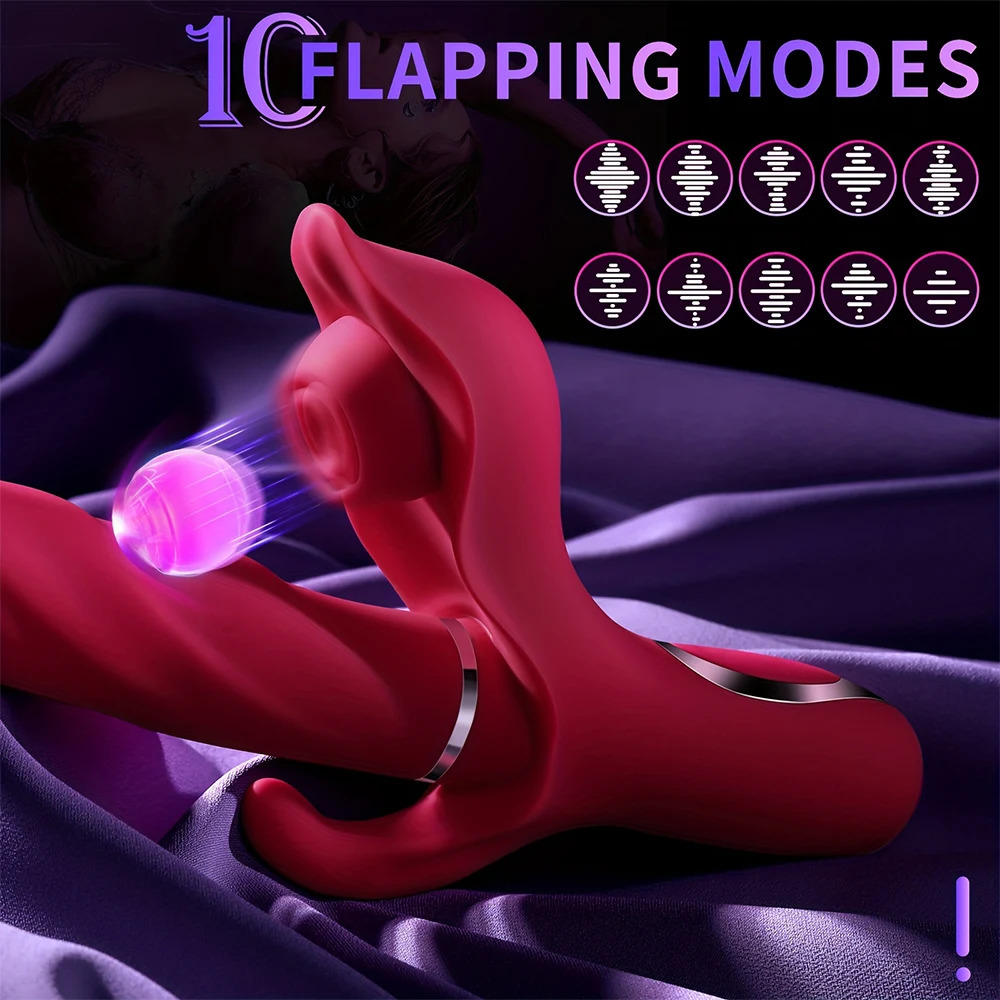 3In1 Thrusting Dildo Vibrator G Spot Rabbit Flapping Clitoralis Stimulator Sex Toys Rechargeable Adult For Women 240711