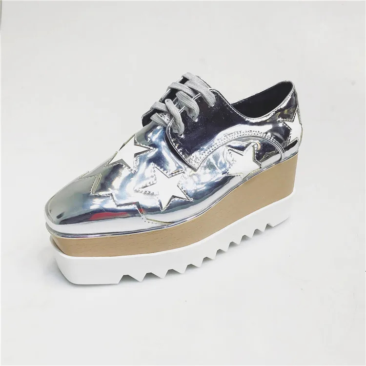 Womens sports shoes wedge basket 2024 platform tennis womens rose fashion thick bottom silver high lace fabric PU S 240719