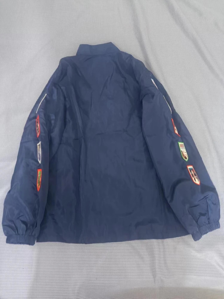 LDR Embroidery Patch Racing Jacket Commemorative Navy Blue Mens and Womens Lana Del TShirt Apparel 240719