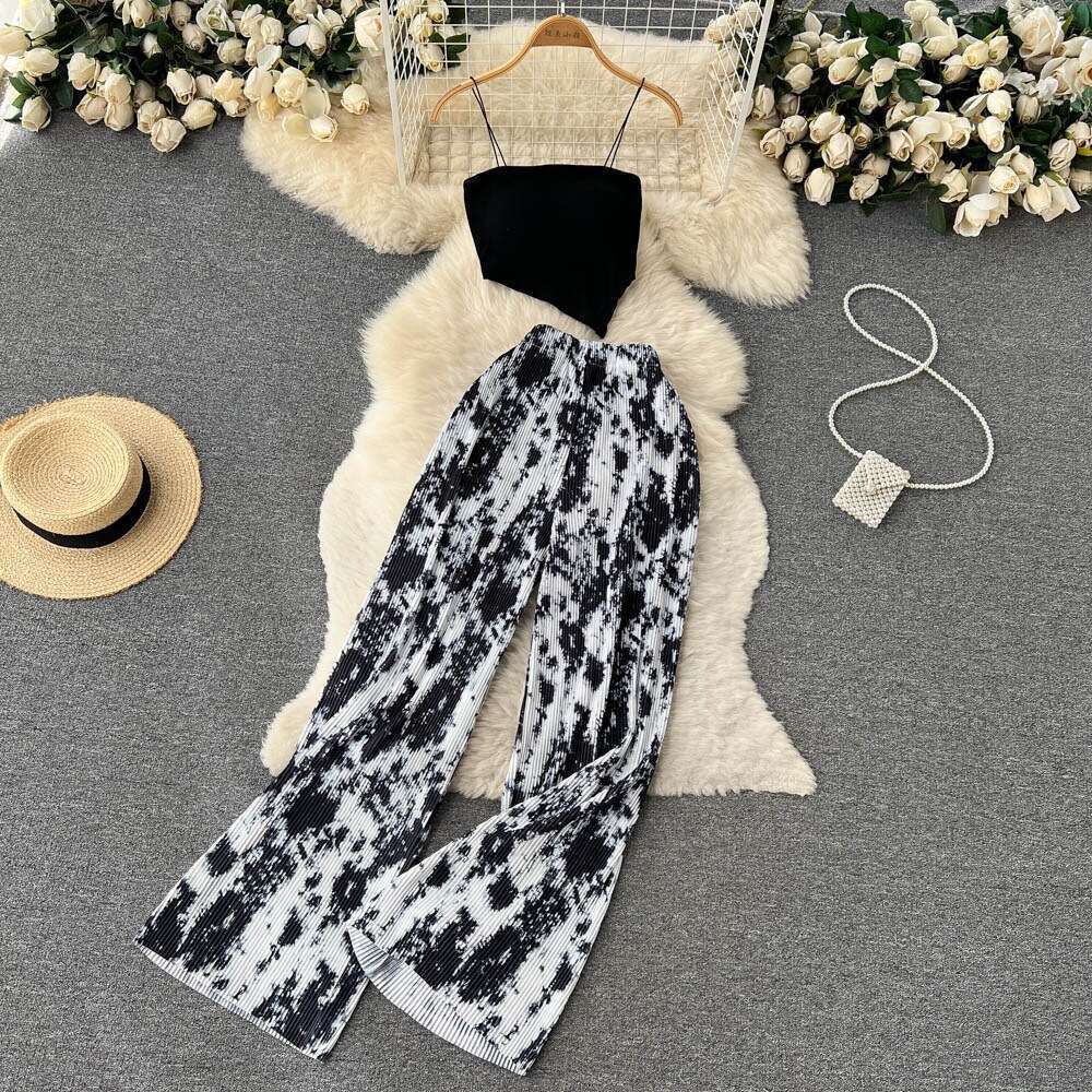 Scrubs New Arrival New Product Long Gentle Wind French High Elasticity Printing Temperament Solid Temperament Novelty Loose Bifurcated Sexy