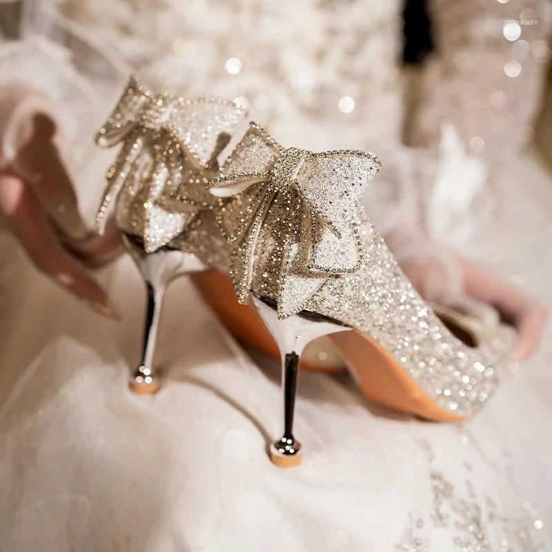 Dress Shoes French Wedding Bridal Show He Main Bridesmaid High Grade Crystal Heels Annual Conference