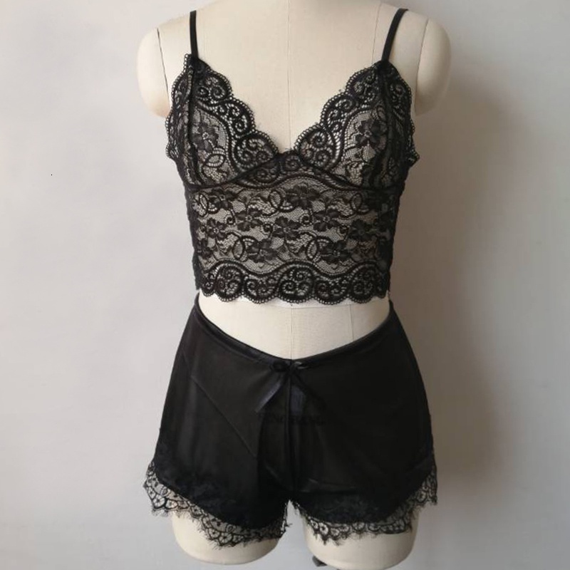 Sexy Fun Set Black Lace Sling Multicolor Pama Shorts Women