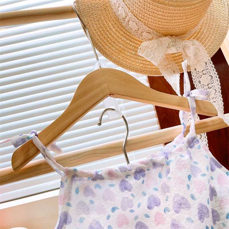 Childrens Home Clothing Baby Pajama Set Cute Flower Pattern Childrens Pajamas Childrens Summer Sleeveless Baby PajamasW240716